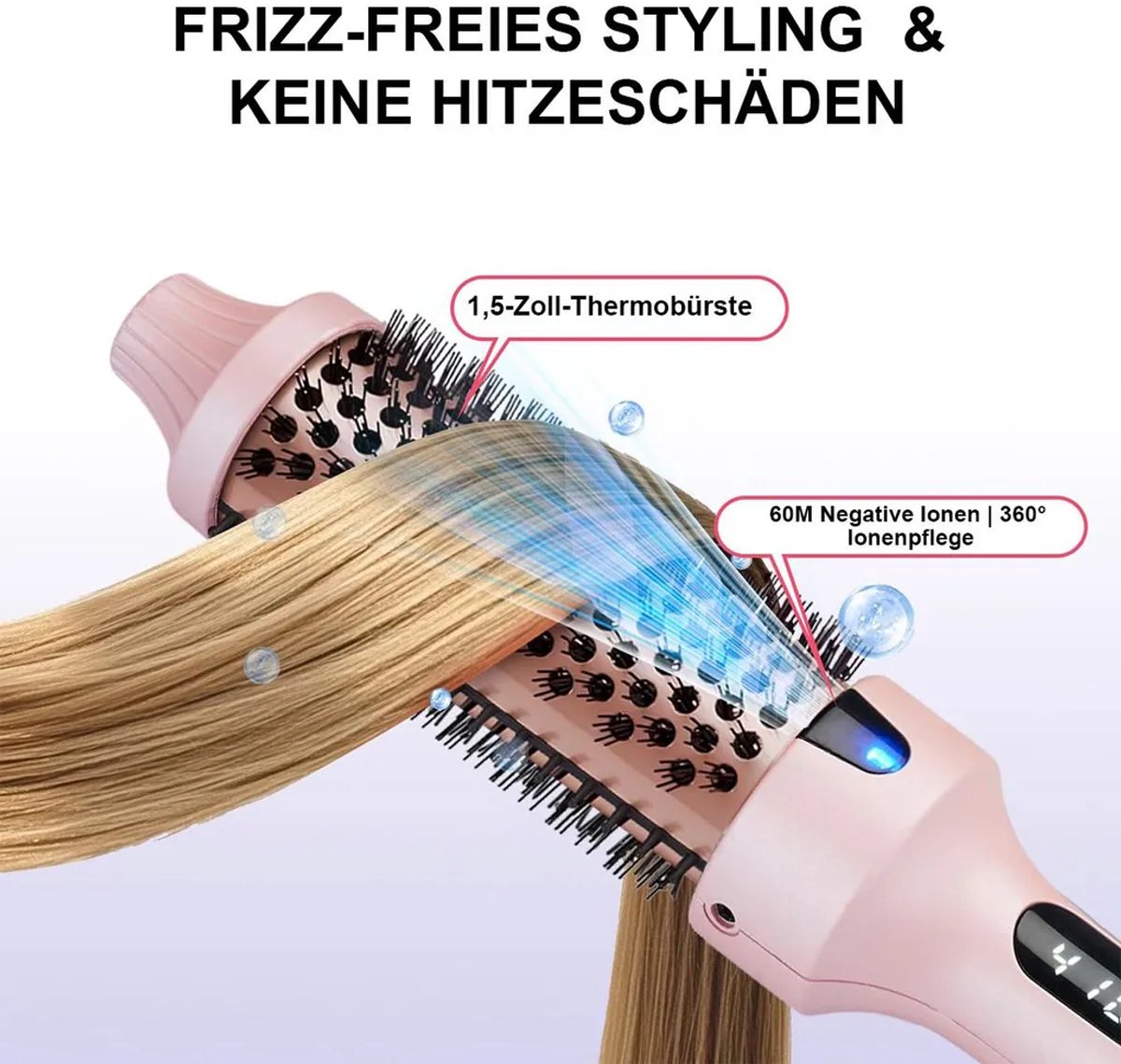 Zouma Krultang & Borstel Haarstyler met 10 Temperatuurstanden - afbeelding 2