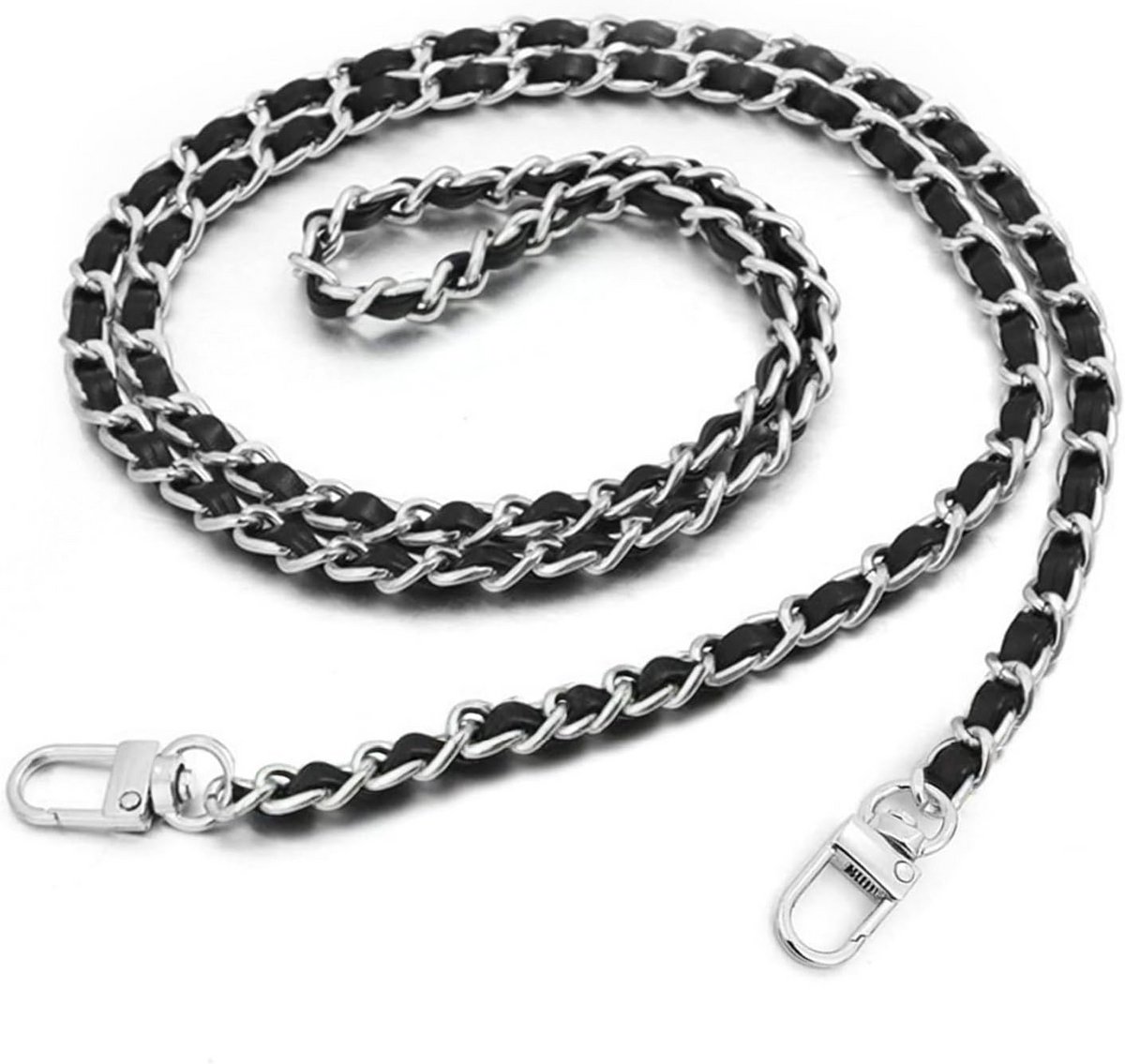 Metalen Schouderketting voor Handtas - 120 cm Vervangende Tasriem - Zwart