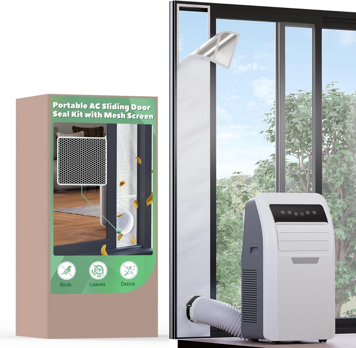 Universele Schuifdeur Afdichtingsset voor Airco - Warmte-isolatie en Zonwering
