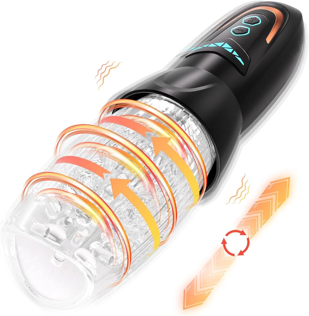 SF Toys – TurboThruster Deluxe – Automatische Masturbator 360°– 10 Vibratiestanden & 8 Thrust Modi – Waterbestendig – USB-oplaadbaar