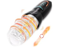 SF Toys – TurboThruster Deluxe – Automatische Masturbator 360°– 10 Vibratiestanden & 8 Thrust Modi – Waterbestendig – USB-oplaadbaar