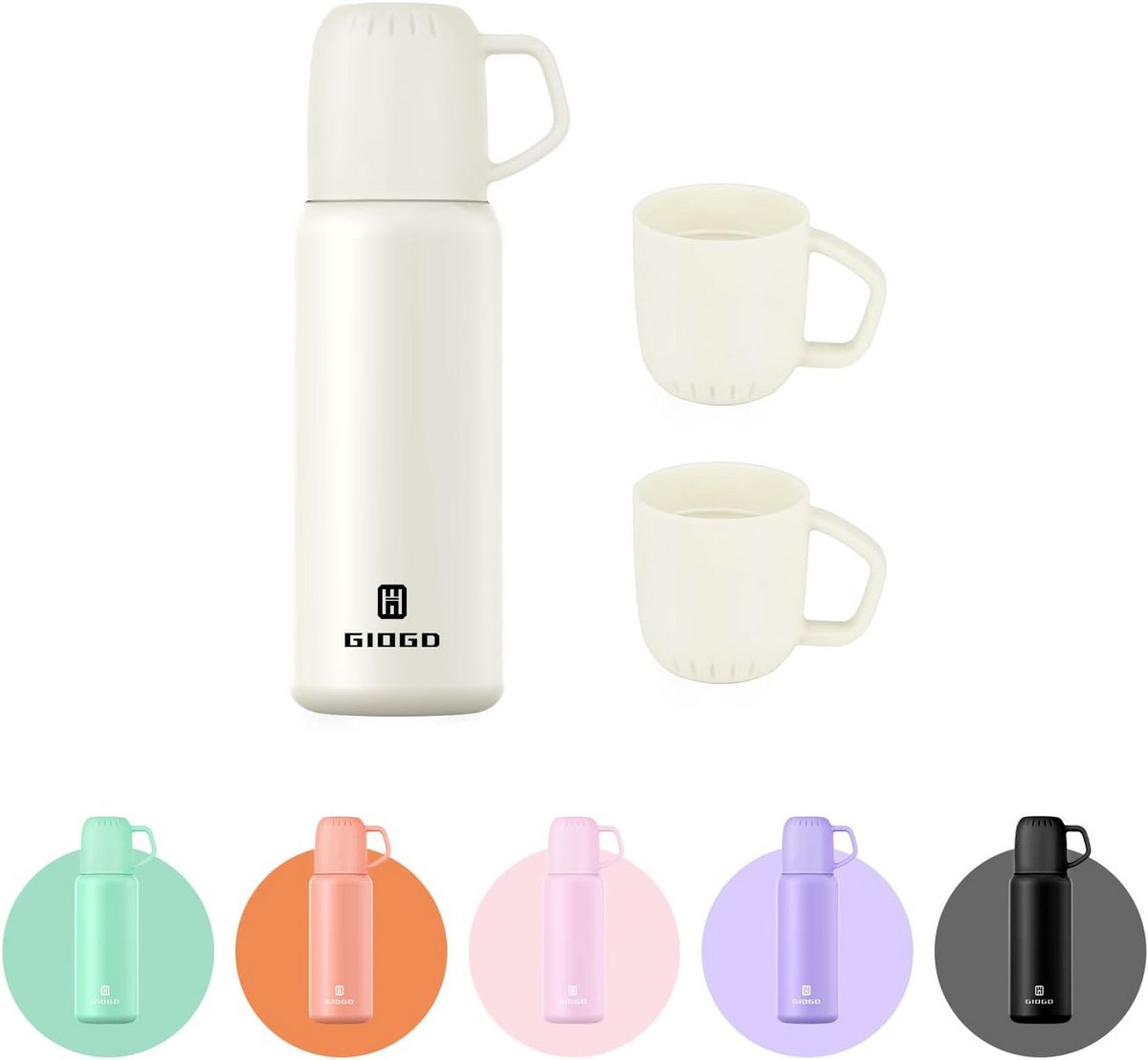 Thermosfles 538 ml met Beker - Vacuüm Geïsoleerd voor Warme en Koude Dranken