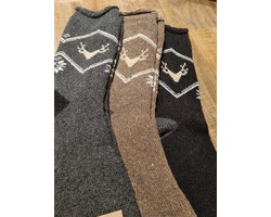 3 Paar - Alpaca Wollen Sokken - Maat 43-46 - Wintersokken - Wandelsokken - Thermosokken - Vrijetijdssokken
