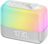 DOUMOSH Sonnenaufgang Wecker mit Weißem Rauschen – Wake-Up-Light & Klangwecker für Schlafzimmer | 20 beruhigende Schlafhilfen, natürliche Lichtweckfunktion, dimmbare Anzeige, ohne Bildschirm