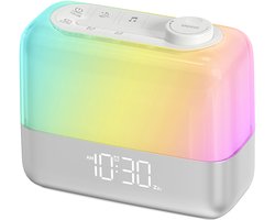 YUCONN Wake-up Light - Wekker met licht - Digitale Wekker - Wake Up Lamp - Dimbaar - Dual Wekker - Oplaadbaar - Kinderen