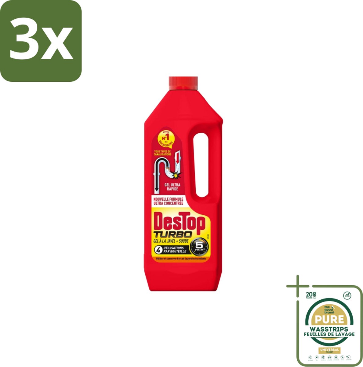 3 x Destop - Ontstopper - Turbo Gel - 1 L - Grootverpakking - Koffiezetapparaat - Koffiezetapparaat - Koffiezetapparaat