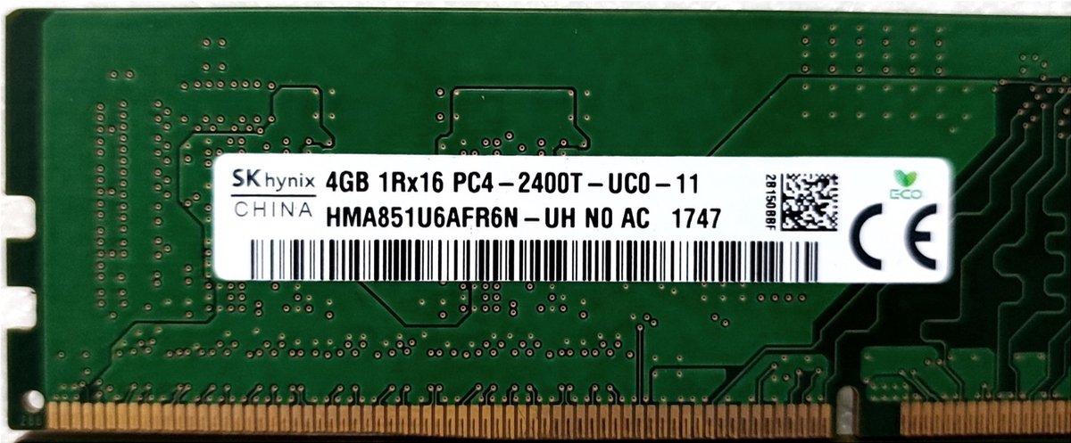 Sk Hynix Hma851U6Afr6N-Uh – 4Gb Ddr4 Dimm Desktop Geheugen – Betrouwbaar &