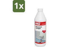 1 x HG - Stucwerk Reiniger - Zeer Snelle Werking - Grondige Reiniging - 1L - Stucwerk Reinigen - Stucwerk Schoonmaken - Sierpleister Reinigen - Verven Overbodig Maken - Vet Verwijderen
