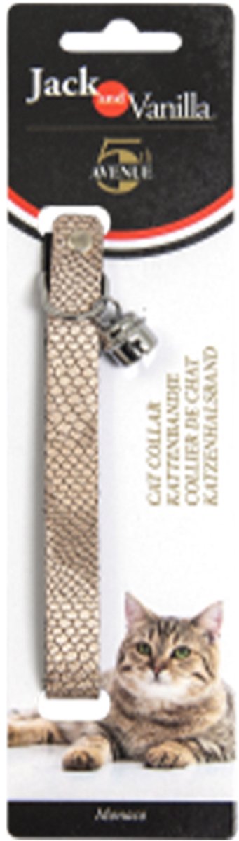 cocapet - kattenhalsband - JV - snake rose - monaco - 30 cm - nek 23-26 cm - met belletje en elastiek