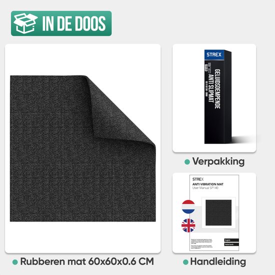 Wasmachine en Droger Topbeschermer, 60x50cm Wasbare Siliconen Wasmachine- en Drogerhoezen Waterdichte Antislip Rubberen mat voor Wasdroger
