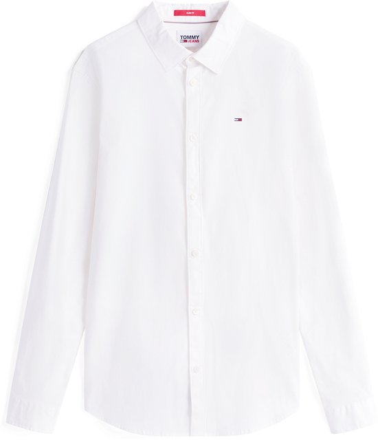 Tommy Hilfiger - Chemises Homme Slim Fit Stretch - Wit - Taille XL