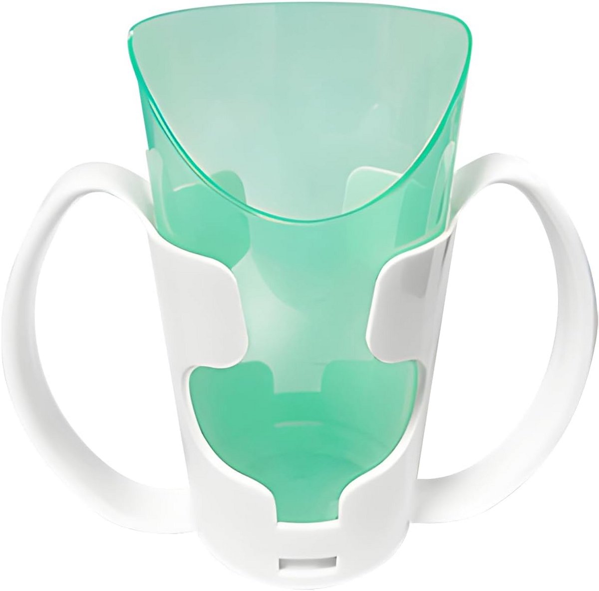 Anti-Knoei Beker met Twee Handvatten voor Ouderen en Volwassenen - 250 ml Drinkbeker met Uitsparing