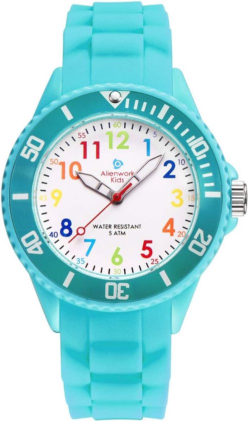 Alienwork Kids Kinderhorloge Jongens Meisjes Groen Geel Kinder-Horloge Sport Alienwork Kids Kinderhorloge Jongens Meisjes Groen Geel Kinder-Horloge Sport