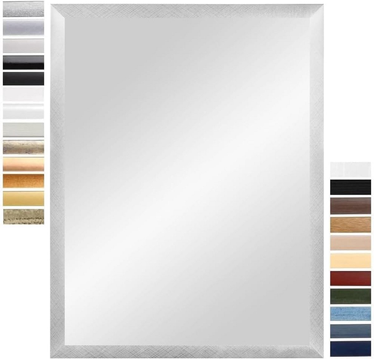 Wandspiegel (38x56 cm) met Aluminium Criss-Cross Frame | Badkamer en Hal Spiegel