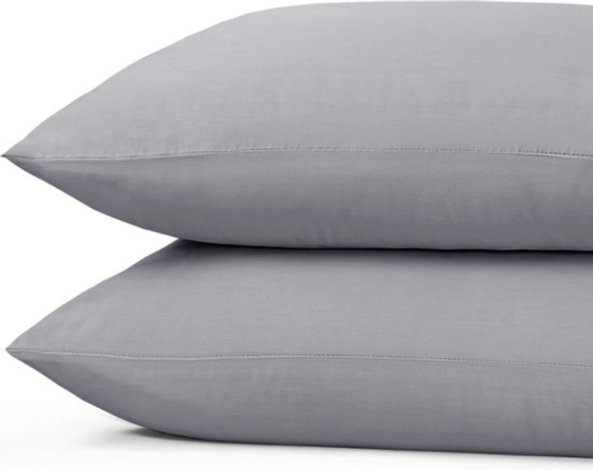 Cozy Covers 100% Katoen- Kussenslopen - Set van 2 - 60x60 cm - Grijs