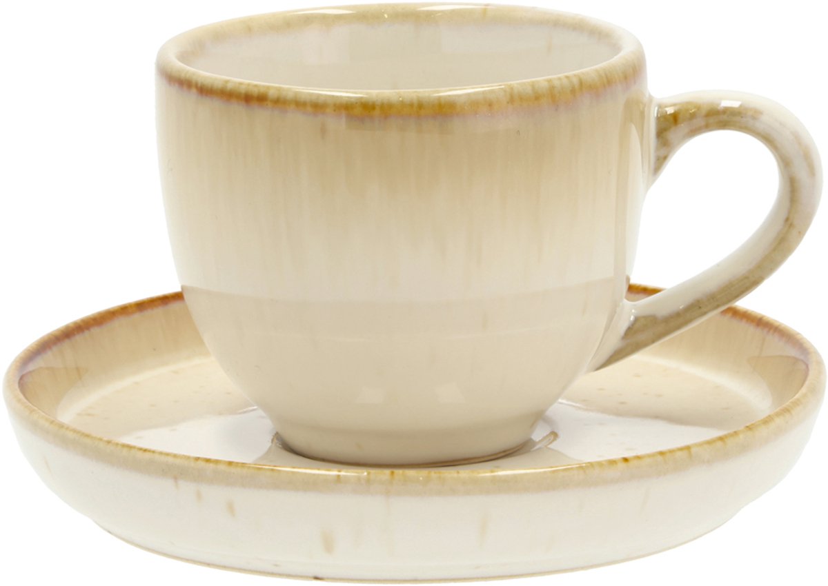BITZ Espresso met Schaaltje Dia 5,5 x 5 cm 7 cl Crème