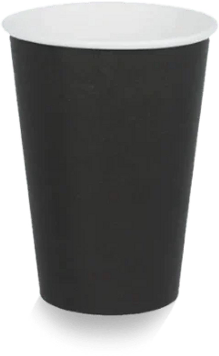 Cuppix - Kartonnen Koffiebeker - 230 ml (8 oz) – Zwart FSC Mix - 1000 stuks per doos