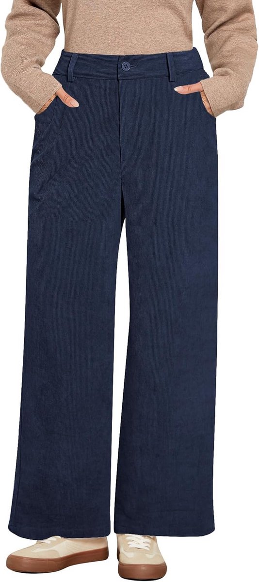 Damesbroek met Hoge Taille en Elastische Tailleband voor een Comfortabele Pasvorm