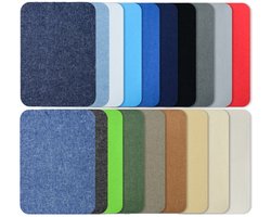Kleding Reparatie Patches - 19 Stuks - Strijkapplicaties - Reparatiepatches - Reparatiedoek Opstrijkbaar - Gat in kleding repareren - Denim strijkapplicaties voor jeans - Zelfklevende patches - voor donsjack, tent, kleding, tas - 7.5*10.5cm