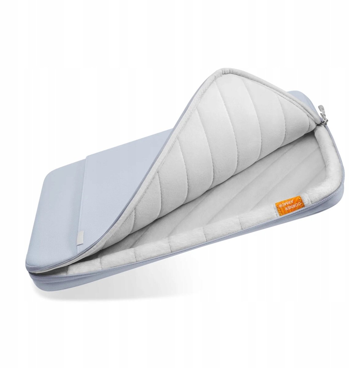 Tomtoc Defender-A13 laptophoes 14" lichtblauw, militaire bescherming, waterafstotend, gerecycled materiaal, slim voorvak - Afbeelding 4