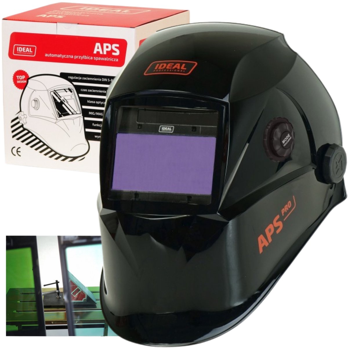 Automatische zaklamp APS Pro 868L ZWART - 4 sensoren, TrueView+