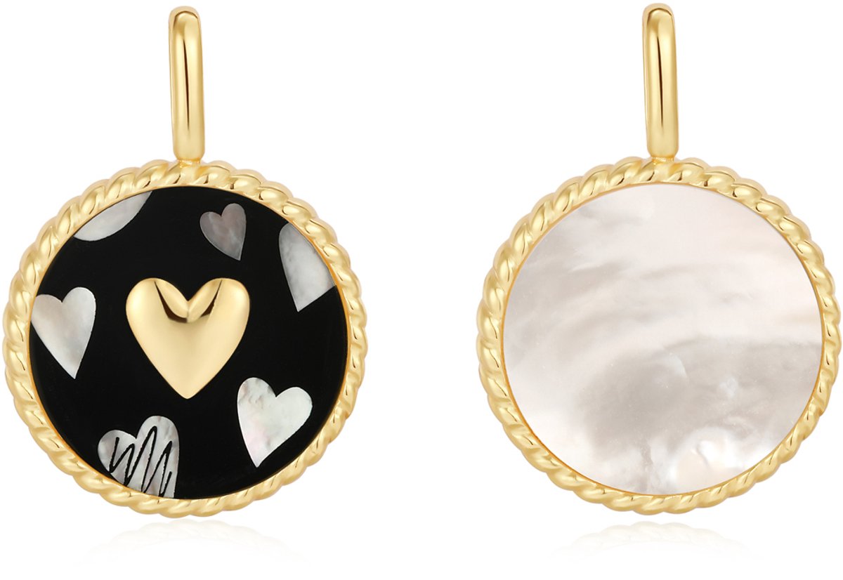 Ania Haie AH NC055-09G Pop Charms Dames Hanger - Sieraad - Zilver - Goudkleurig - 925 Zilver - Parel - 20 mm breed - 30 mm lang