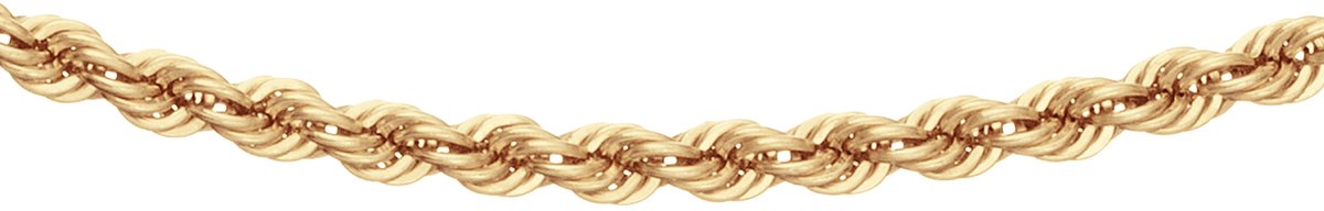 Glow 201.1463.45 Dames Ketting - Collier - Sieraad - Schakelketting - 14 Karaat Goud - Koord - 45 cm lang