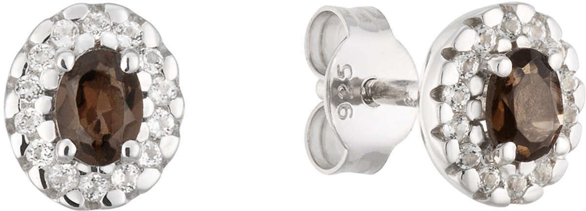 Glow 106.0814.00 Dames Oorbellen - Oorknopjes - Sieraad - Zilver - 925 Zilver - 7 mm breed - 14 mm lang