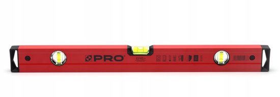 PRO800 Waterpas 150cm aan beide zijden gefreesd met ergonomisch profiel - ERS (Easy Reading System) Nauwkeurige waterpas met Anti Shock Absorber eindkappen - kleur wit