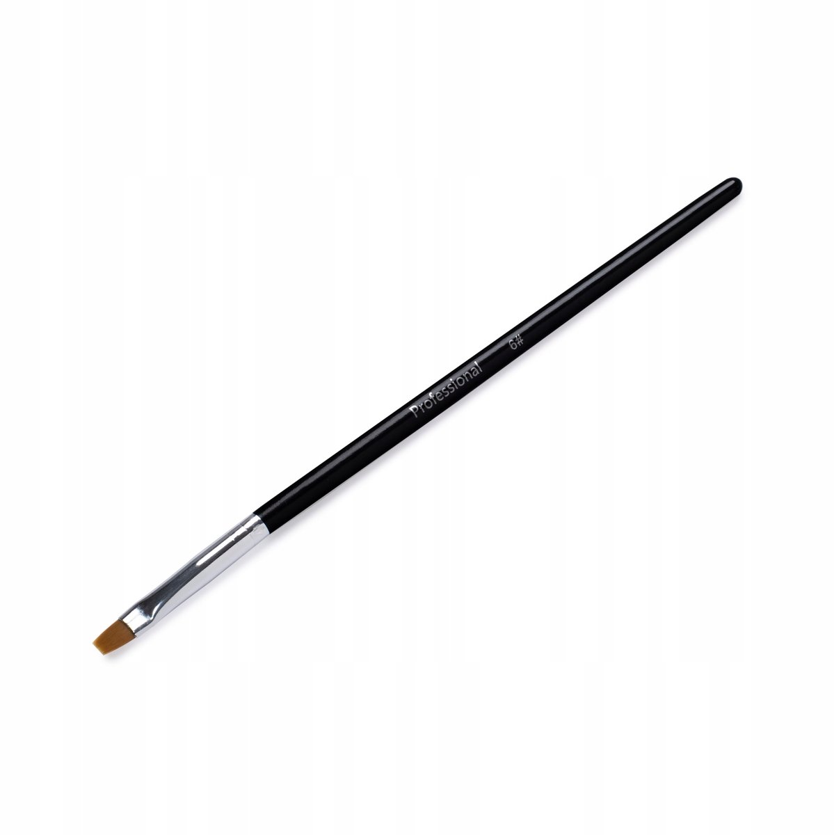 Professionele Gel Nagel Penseel Hout Rond Zwart #6