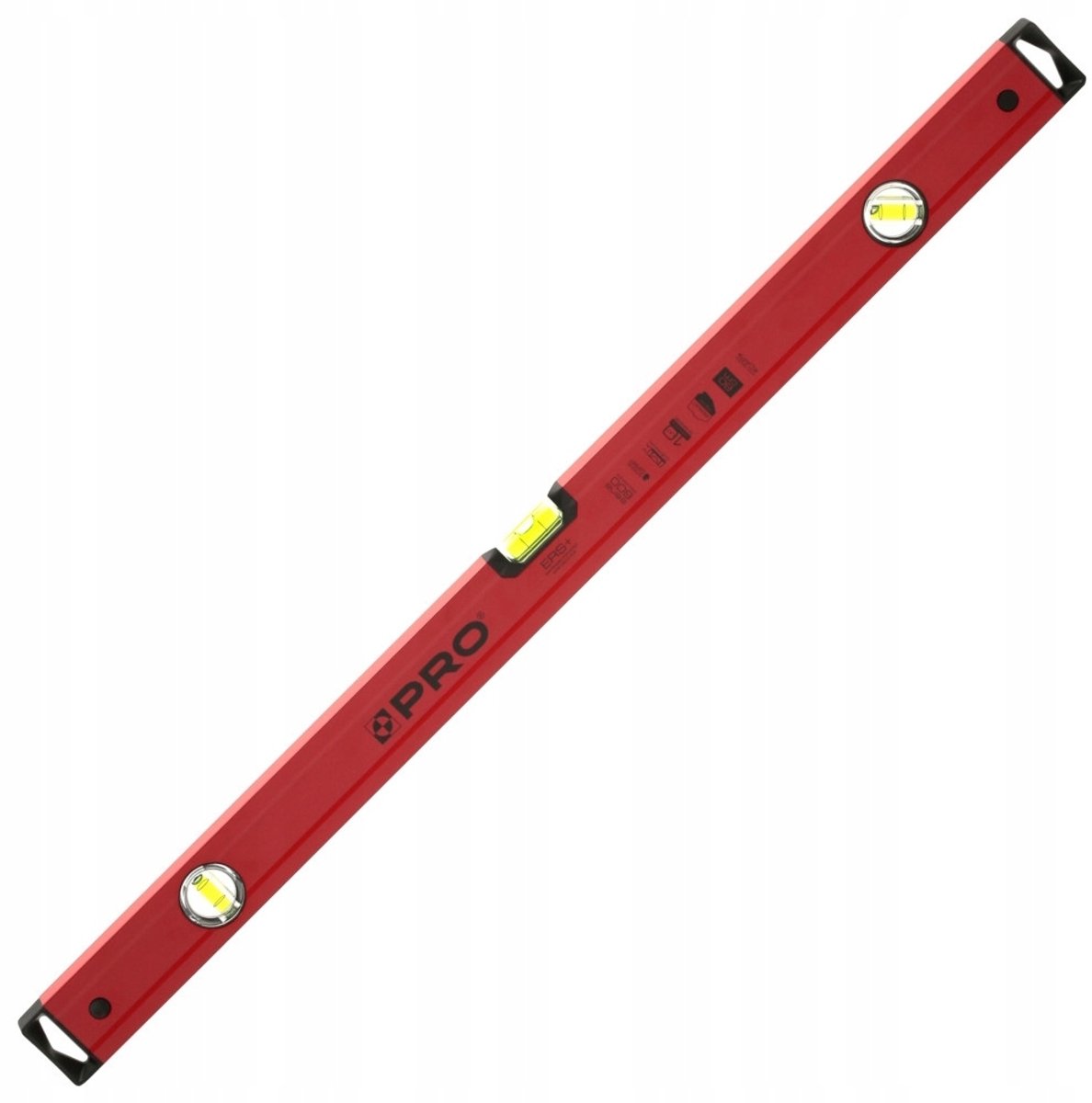 PRO600 Waterpas 80cm - Nauwkeurig 3 Libellen in een hoek van 45° geplaatst
