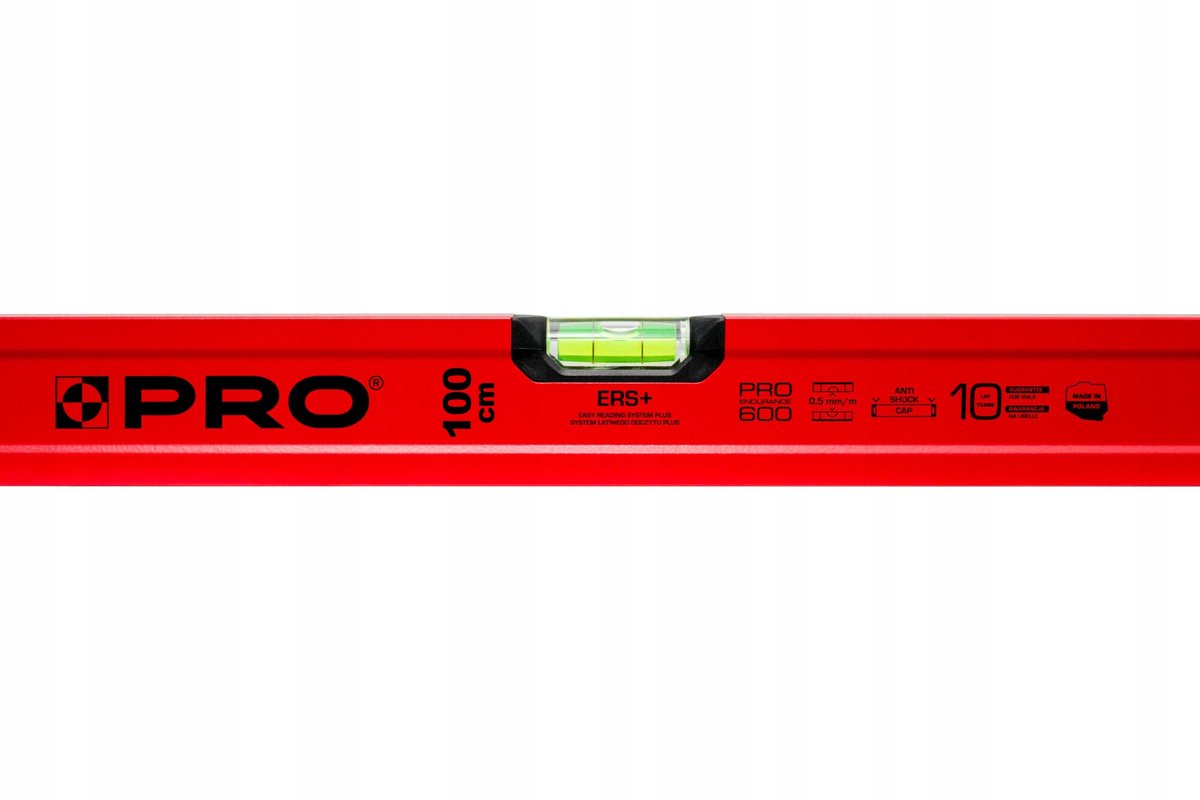 PRO 600 A3100 Waterpas Magneet 100cm Rood
