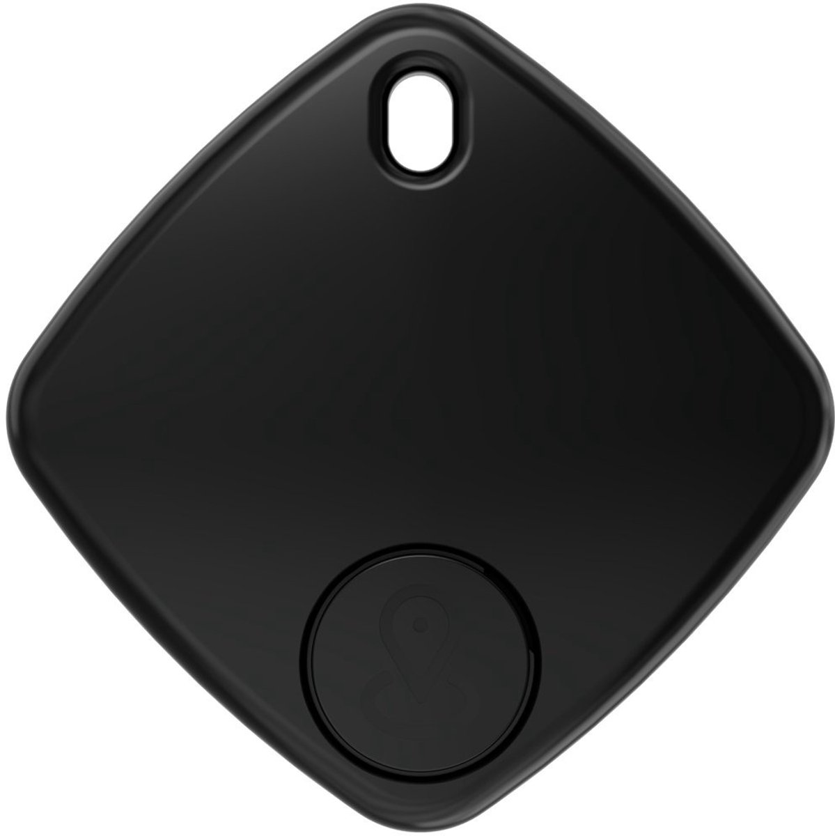 JustValue Bluetooth Tracker - Werkt met Apple Find My / Zoek Mijn - met Sleutelhanger - Smart Finder GPS Tag - Geschikt voor iPhone - Zwart