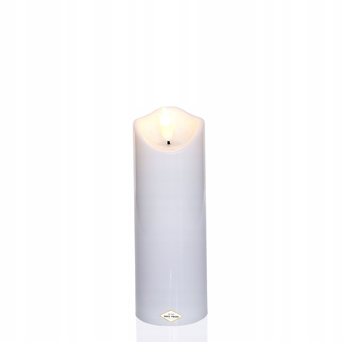 Decoratieve LED Kaars met Vlam Effect - Wit, 15cm, 90 Dagen Brandtijd