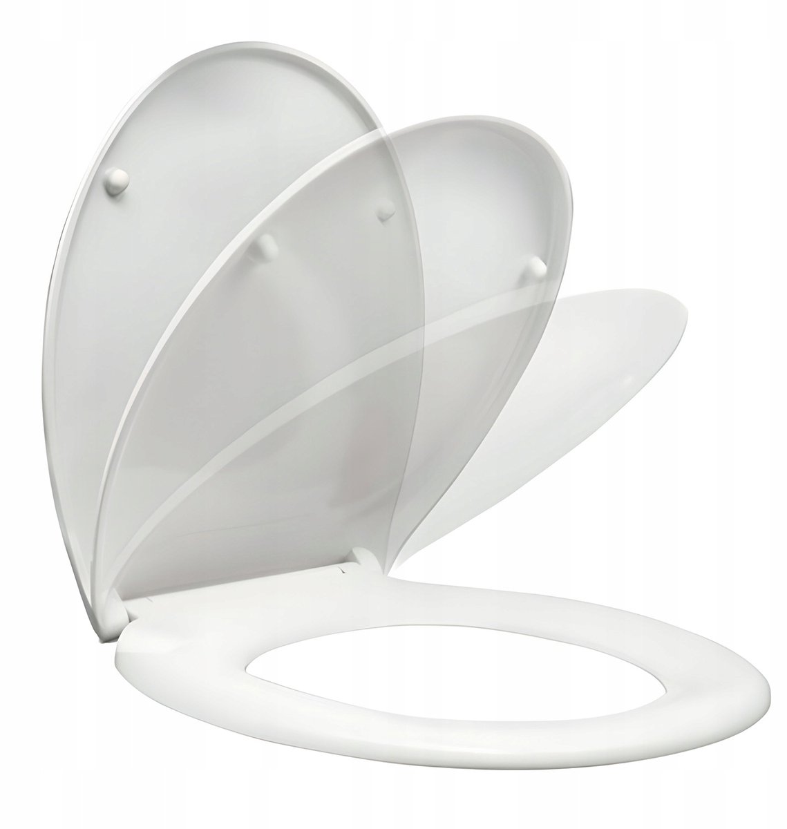 Universele Soft-Close Toiletbril - Duurzaam Polypropyleen - Wit
