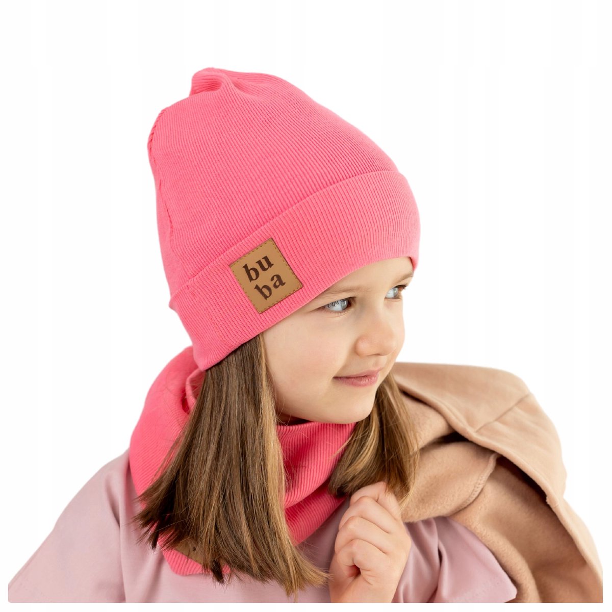 Babymuts met Kol - Watermeloen - 40-46 cm