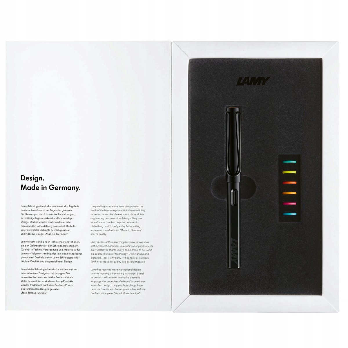 LAMY Safari vulpen All Black Multicolour EF - Iconisch design