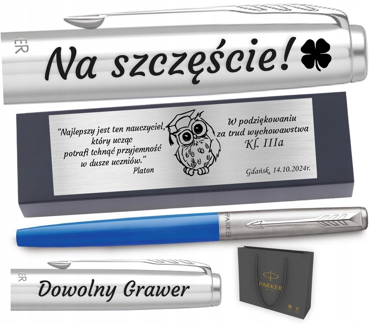 Parker Jotter 60 Vulpen Blauw met Gratis Gravering - Elegant Cadeau
