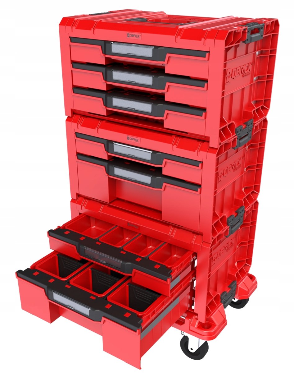 Qbrick System PRO Lade fabrieksset 3 met wielen opbergdoos