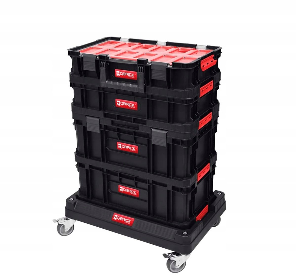 Qbrick System Two Promo 7-delige mobiele gereedschapskist op wielen