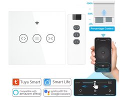 Slimme Rolluikschakelaar met Touchpaneel Wifi – App, Alexa & Google Home – Geen Hub Nodig