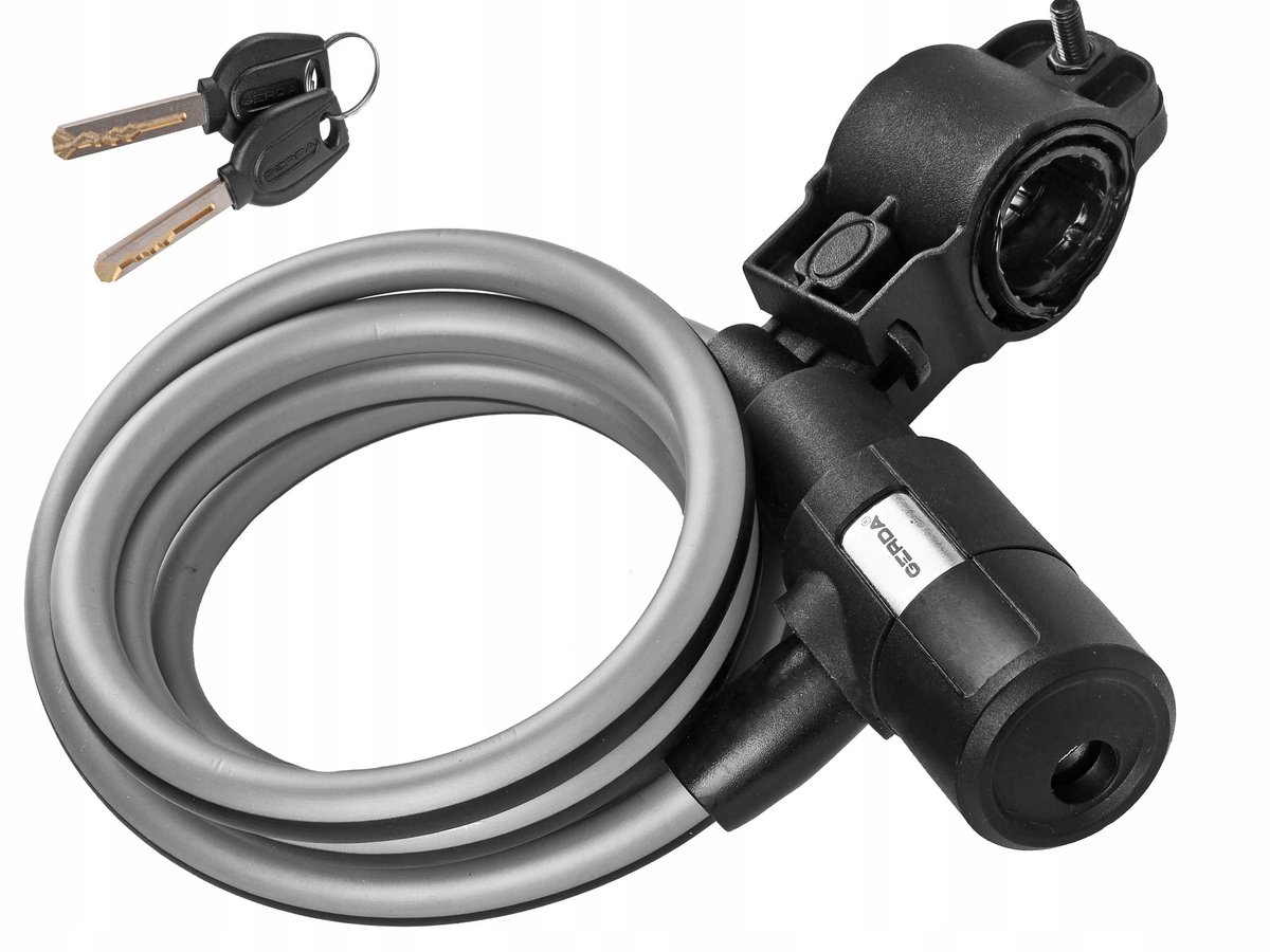 Gerda Grey Flex 150cm Fietsslot - 10mm Staalkabel met PVC Coating