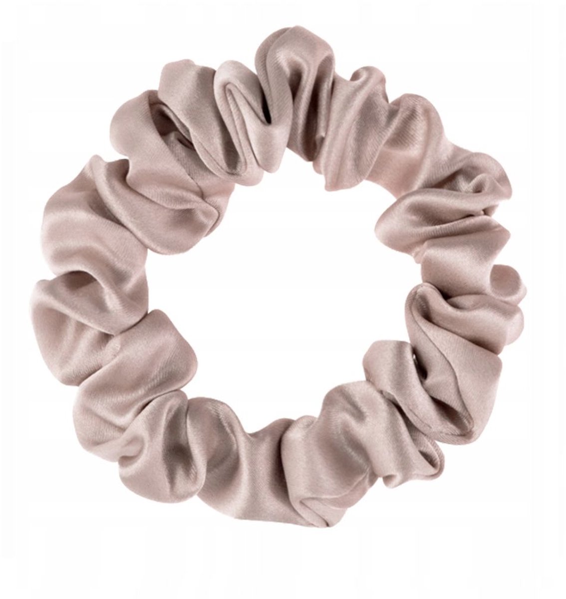 Zijden scrunchie rose gold - 100% moerbeizijde, zacht voor haar