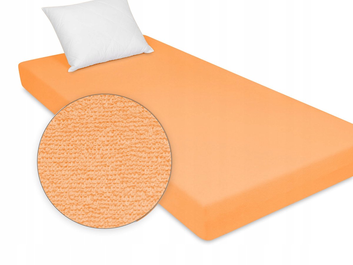 Fijne Frottier Laken met Elastiek - Zalmkleurig - 80x190 cm