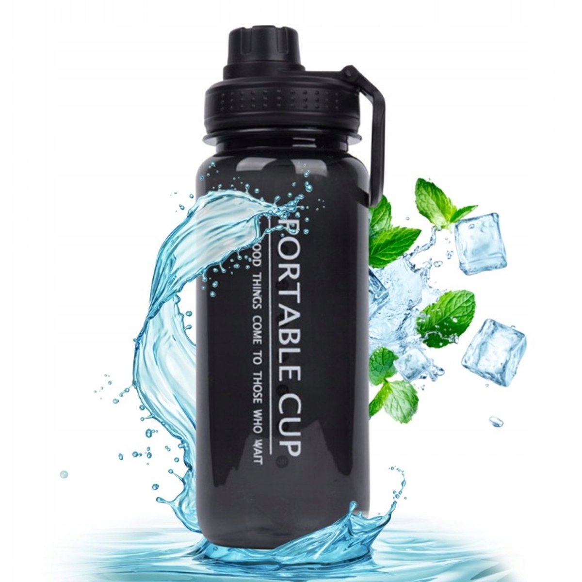 Sport Bidon 600ml - Lichtgewicht & Functioneel - Zwart