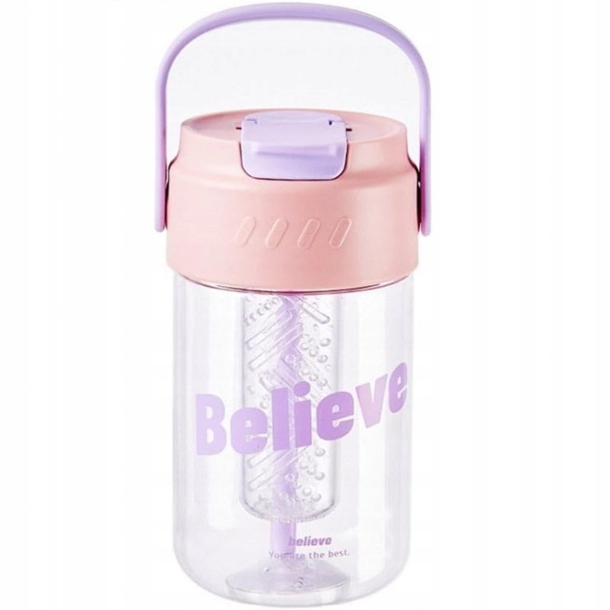Bidon met fruitinfuser en rietje - 600 ml