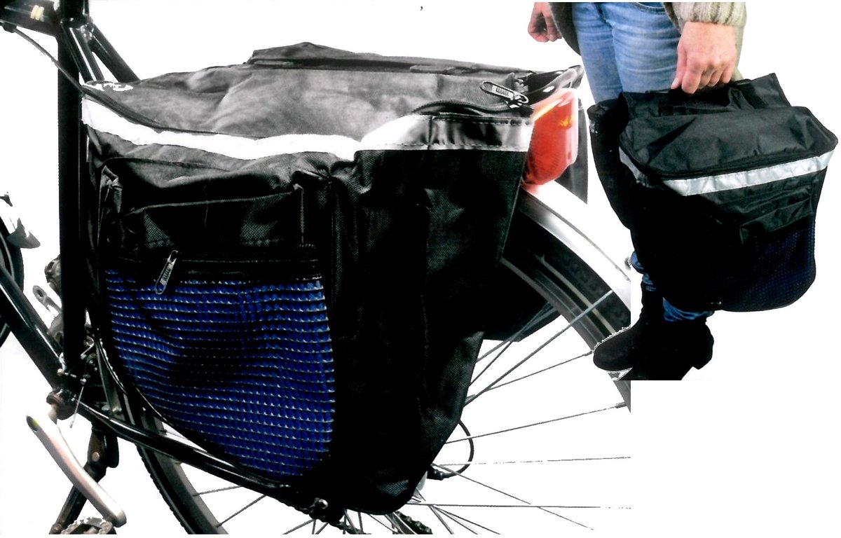 Dunlop Dubbele Fietstas Achtertas Bagagedrager 26L Waterdicht Nylon