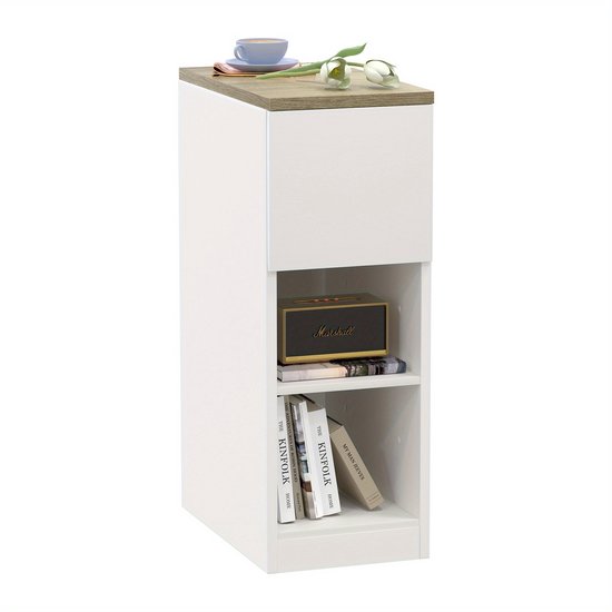 Bedable bijzettafeltje met een lade en kast nachttafel bedkastkastkastje spaanbord