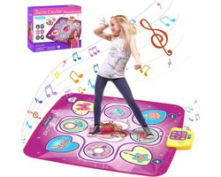 Namajunas - Dansmat voor meisjes - Muziekmat - Interactieve Speelmat - Dans Speelgoed voor Meisjes Kinderen 3-9+ Jaar - Cadeau - met LED-verlichting, instelbaar volume, ingebouwde muziek, 3 uitdagingsniveaus
