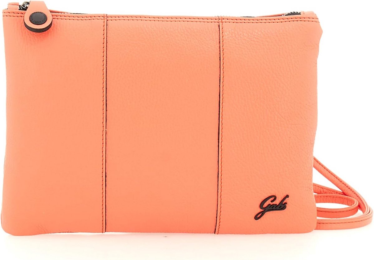 Leren Clutch Tas met Logo en Verstelbare Schouderriem - Zwart